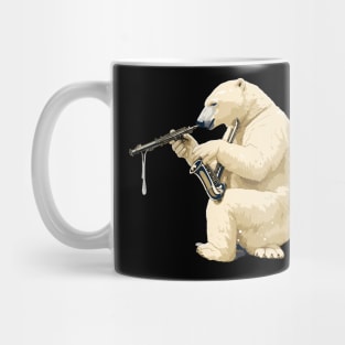 Polar Bear Playing Saxophone Mug